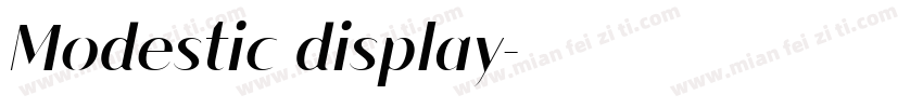 Modestic display字体转换